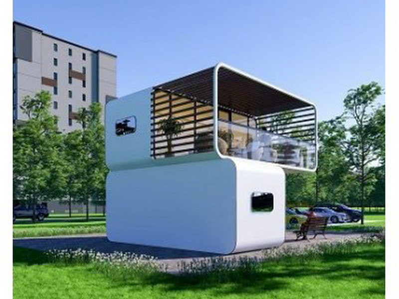 Economical High-Tech Living Pods elements with Brazilian hardwood from India