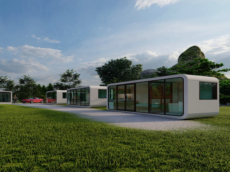 Integrated Eco Pod Living Spaces for sale with electric vehicle charging