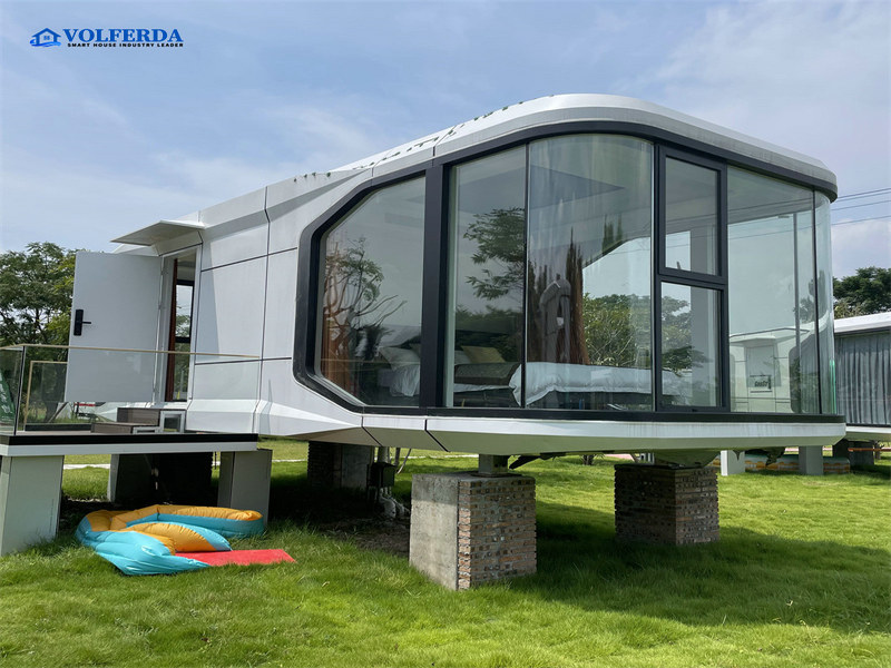 Budget glass prefab house deals with panoramic glass walls