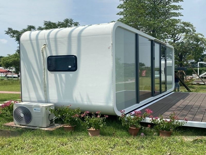 Expandable Space-Efficient Pod Houses with rainwater harvesting