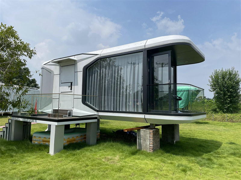 Enhanced High-Tech Living Pods with garden attachment interiors