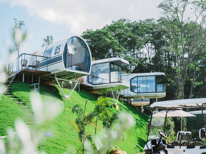 Handcrafted Eco Capsule Studios for Amazonian rainforests systems