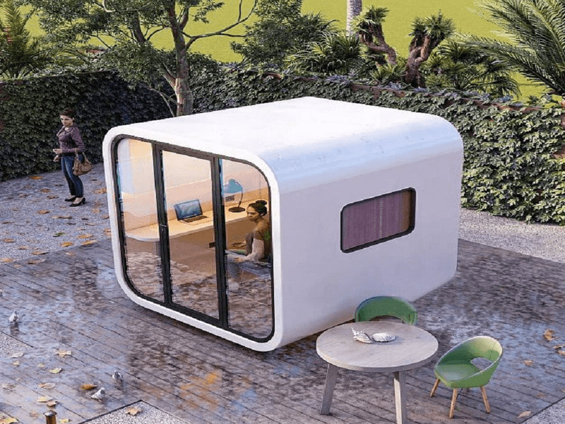 Fully-equipped High-Tech Living Pods with parking solutions
