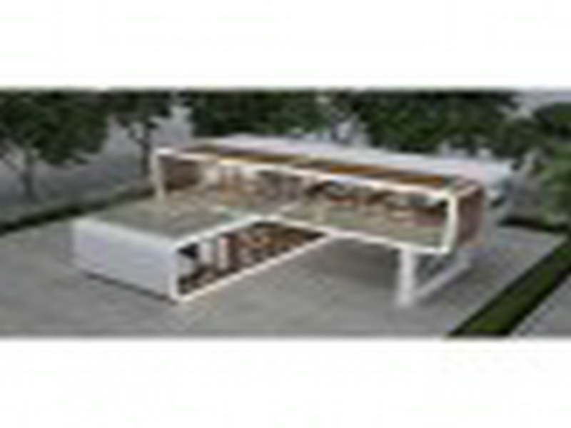 Permanent prefab glass house layouts with 24/7 security