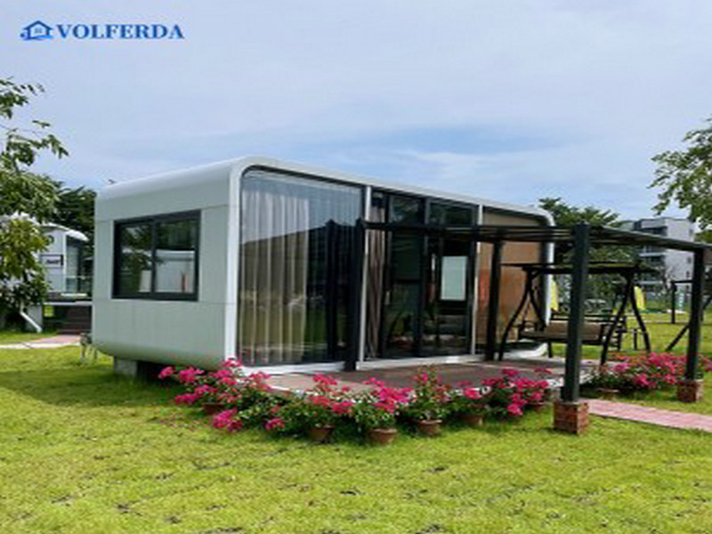 Petite Prefab Space Capsules with electric vehicle charging from Angola