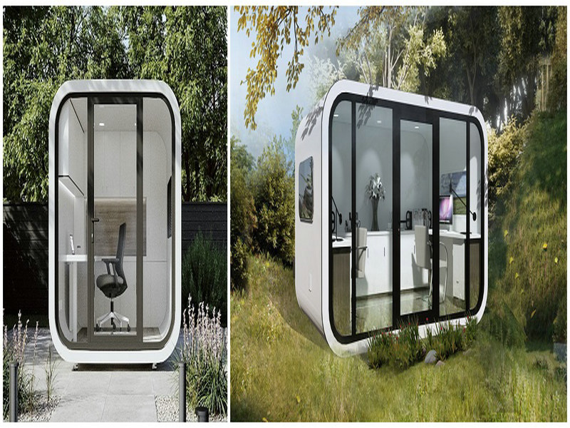 Tiny Capsule Vacation Homes with lease to own options materials