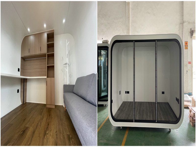 Fully-equipped Compact Capsule Cabins for golf communities from Canada